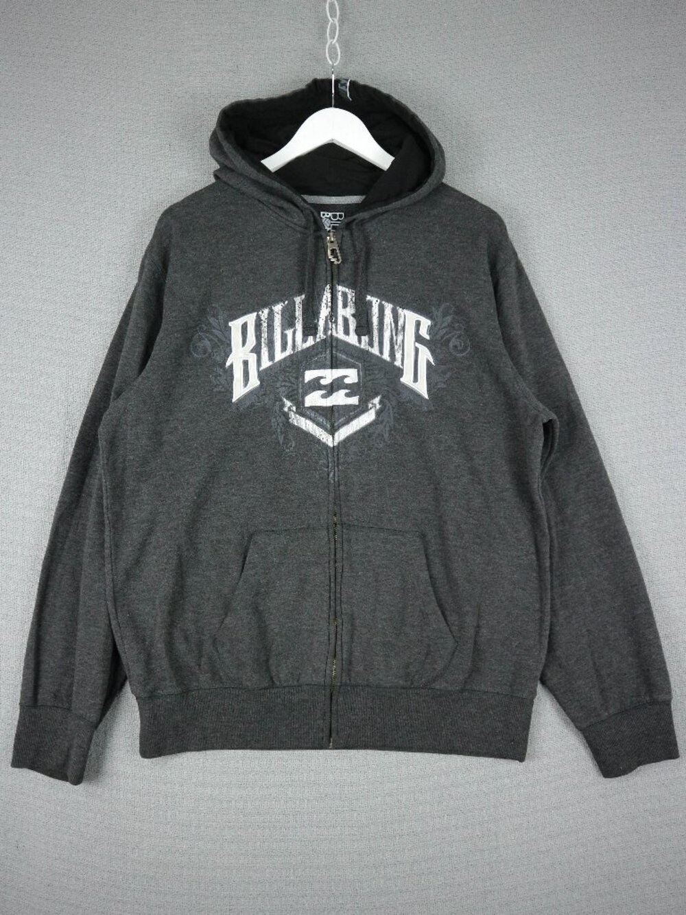 Vintage Billabong Grey Script Hoodie Adult size XL XLarge Y2K Skateboarding